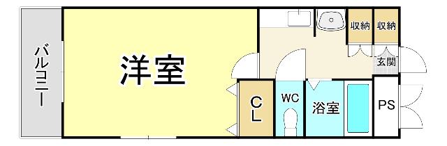 19-CUBE(1K/3階)の間取り写真
