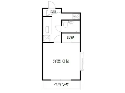 ホワイトハウス(1K/3階)の間取り写真
