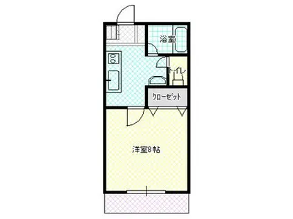 コーポ里(1K/1階)の間取り写真