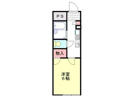 レオパレスKOIKEII(1K/1階)の間取り写真