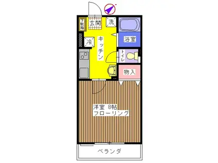 FLAT M&T・B(1K/1階)の間取り写真