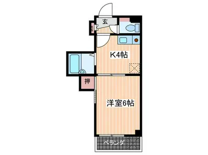 アネックス十日市(1K/4階)の間取り写真