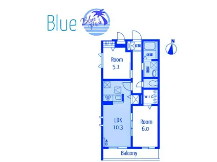 グランドゥ一ル湘南(2LDK/3階)の間取り写真