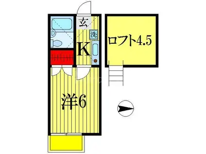 オラシオンT(1K/2階)の間取り写真