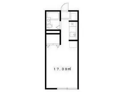 エステート藤2(2DK/3階)の間取り写真