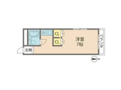 ビスタ新庄ハイツ1(ワンルーム/3階)の間取り写真