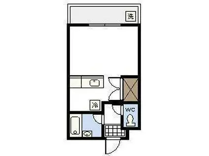 GALUCK大淀(ワンルーム/5階)の間取り写真