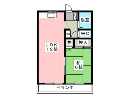 ピュア・エンゼル(1LDK/2階)の間取り写真