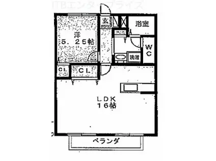 サンライフ宮西(1LDK/2階)の間取り写真