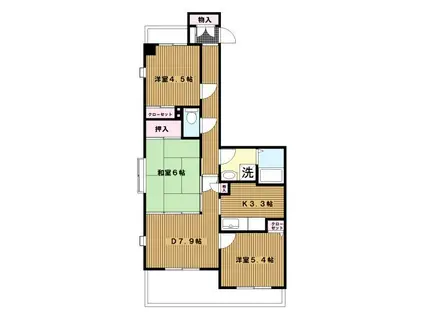 カームコート八景島(3LDK/6階)の間取り写真