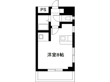 エスポワール鶴島(ワンルーム/6階)の間取り写真