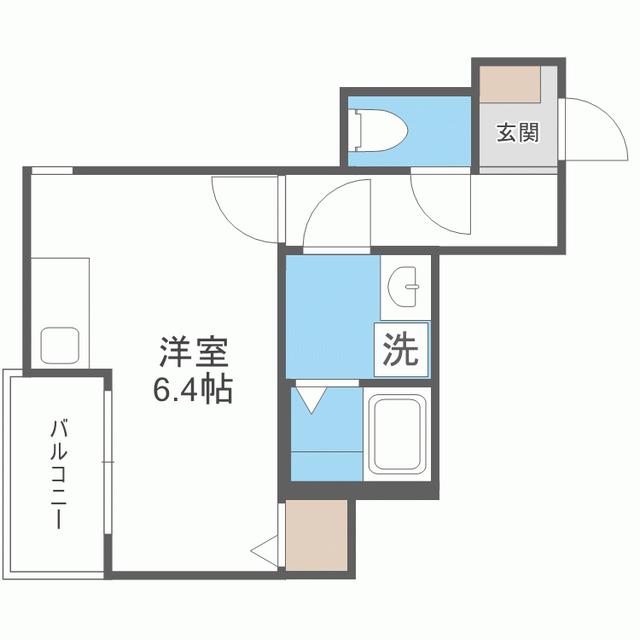 フォレスト光町(ワンルーム/2階)の間取り写真