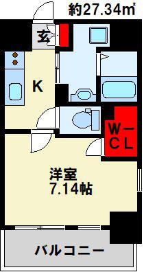PROTO CITY戸畑(1K/5階)の間取り写真