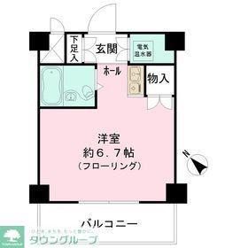 キャッスルマンション川越B(ワンルーム/4階)の間取り写真