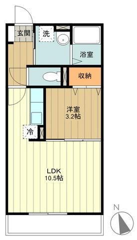 セゾントレビナ(1LDK/3階)の間取り写真