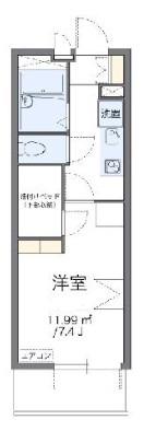 レオパレスエスポワール六郷(1K/2階)の間取り写真