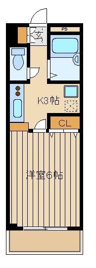 プロスパ(1K/3階)の間取り写真