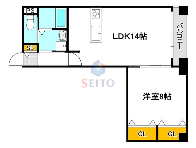 エリジオン(1LDK/2階)の間取り写真