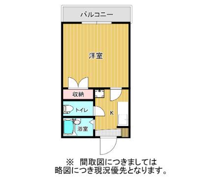 サンハイツいずみ(1K/1階)の間取り写真