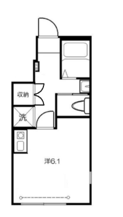 ベレガンス船橋IV(ワンルーム/1階)の間取り写真
