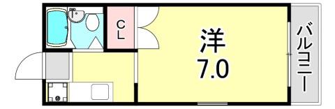 NTB-2(1K/5階)の間取り写真