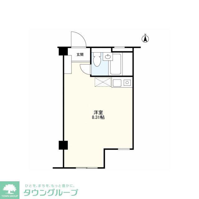 トヨハイツ(ワンルーム/1階)の間取り写真