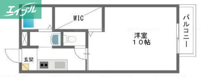 STATES MINAMI II番館(1K/1階)の間取り写真