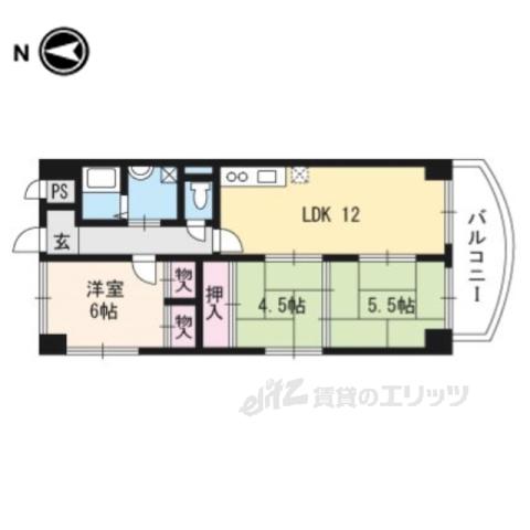 コンフォール(3LDK/5階)の間取り写真