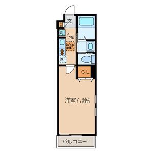 スペースZERO(1K/1階)の間取り写真