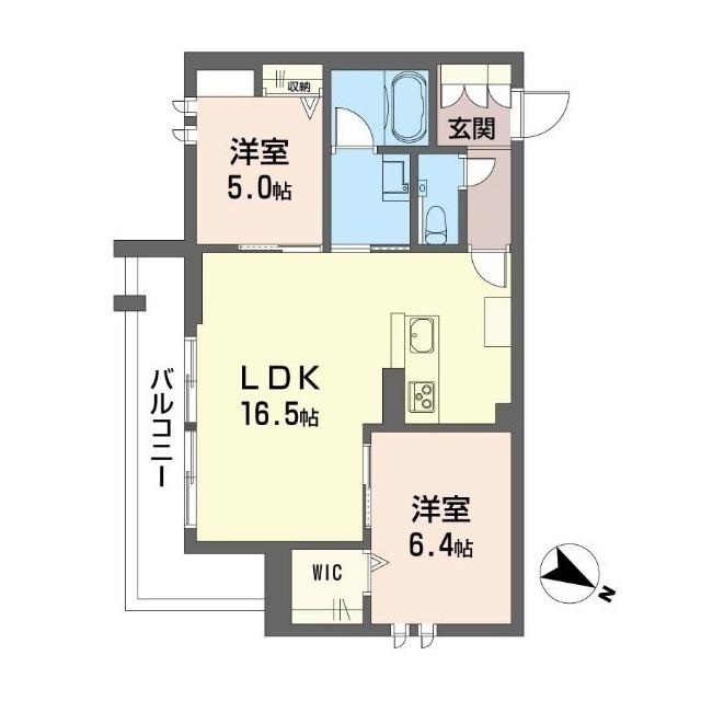 パークメゾン宮町 サウス(2LDK/3階)の間取り写真
