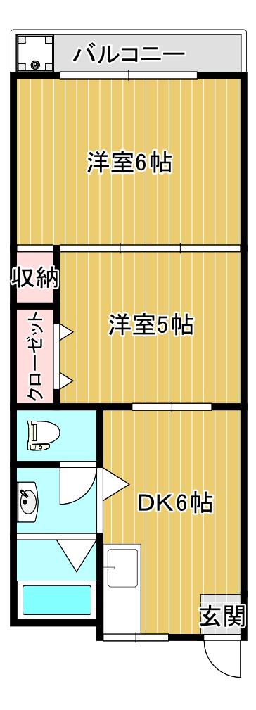 ニュー京阪マンション(2DK/3階)の間取り写真