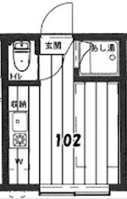 シャイニーソフト新宿落合B(ワンルーム/1階)の間取り写真