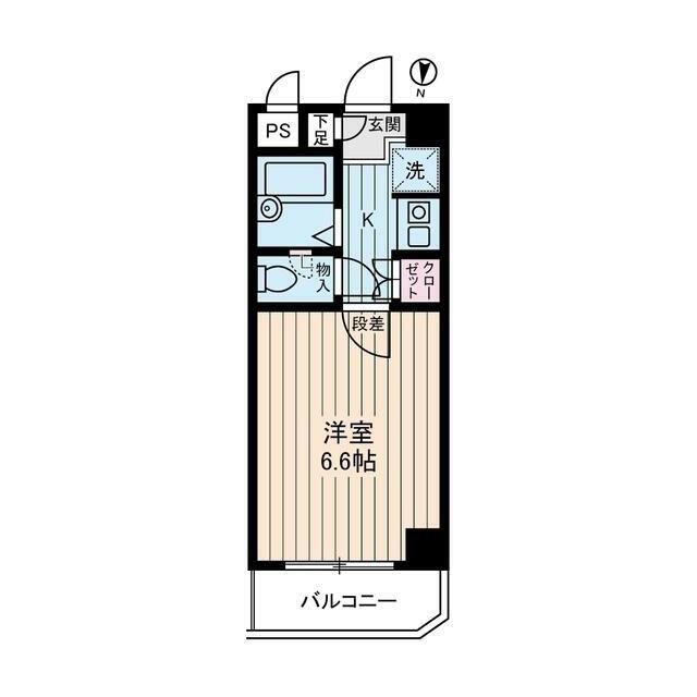 アセンズシティ2(1K/2階)の間取り写真