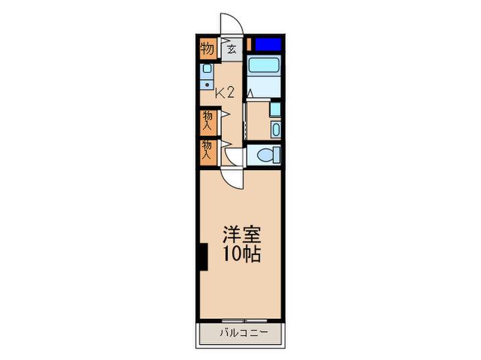 ライオンズマンション上鳥羽(1K/3階)の間取り写真