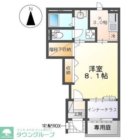 大和市深見台アパート(1K/1階)の間取り写真