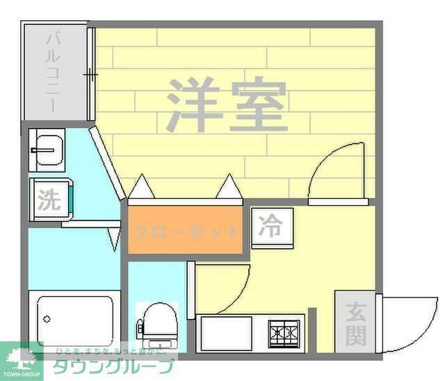アークシティ武里(1K/2階)の間取り写真