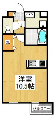 グラーレ・バイロイト(ワンルーム/4階)の間取り写真