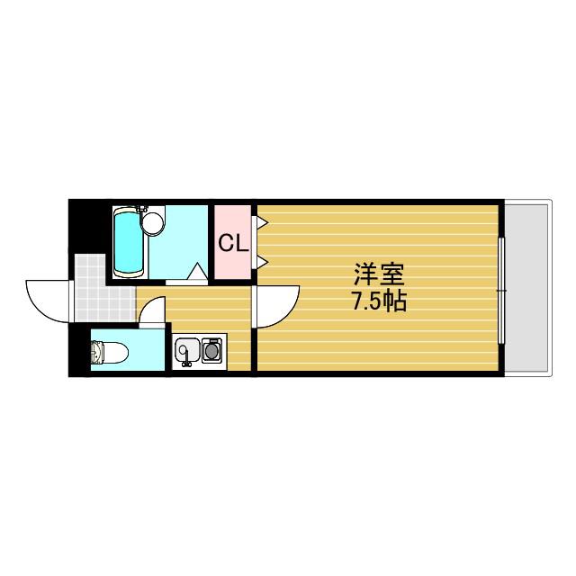 ジュネス新大阪(1K/4階)の間取り写真