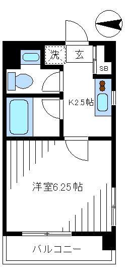パティオ中野(1K/3階)の間取り写真