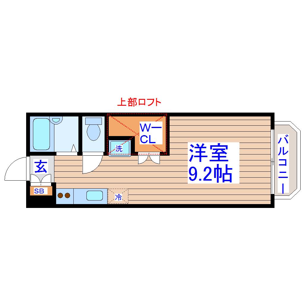 サンキャッスル・16(ワンルーム/3階)の間取り写真