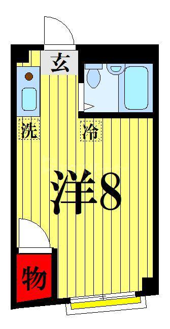 中央本町宏和ハイツ(ワンルーム/3階)の間取り写真