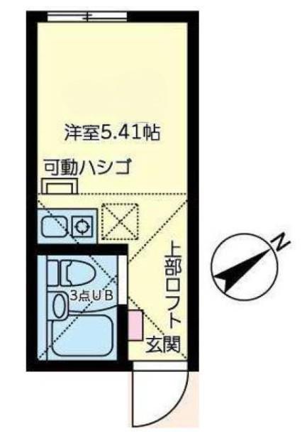 ユナイト和田町スウィーツアンサンブル(ワンルーム/1階)の間取り写真