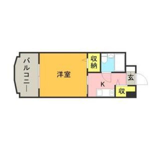 メゾン・ド・ファシル(ワンルーム/1階)の間取り写真