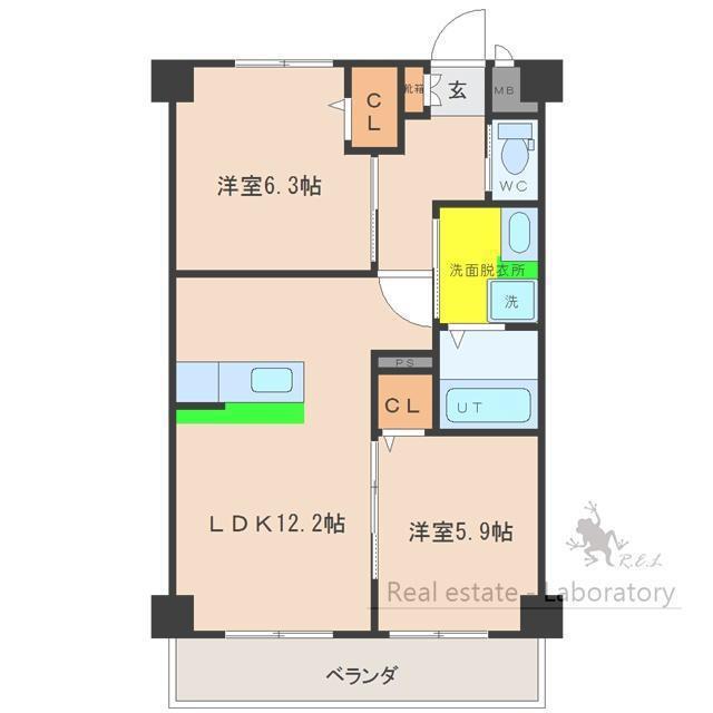 SEA TERRACE(2LDK/5階)の間取り写真