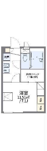 レオパレスSUNFLOWERII(1K/2階)の間取り写真