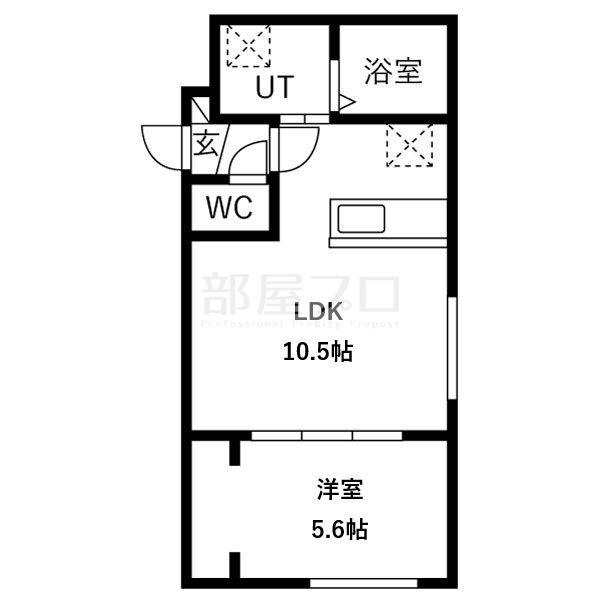 CHARME K(1LDK/3階)の間取り写真