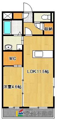 セレーノ・K(1LDK/2階)の間取り写真