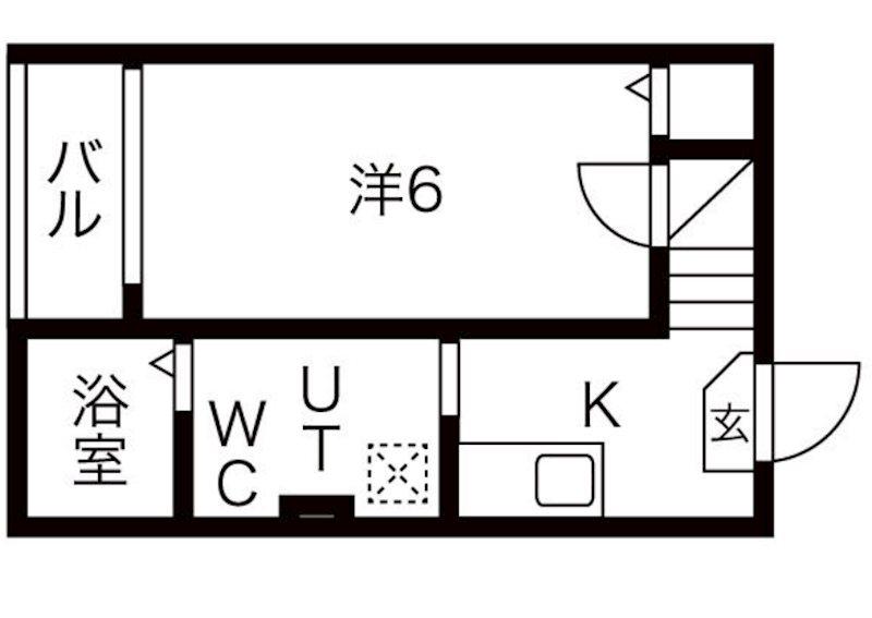 CASA名駅南(1K/2階)の間取り写真