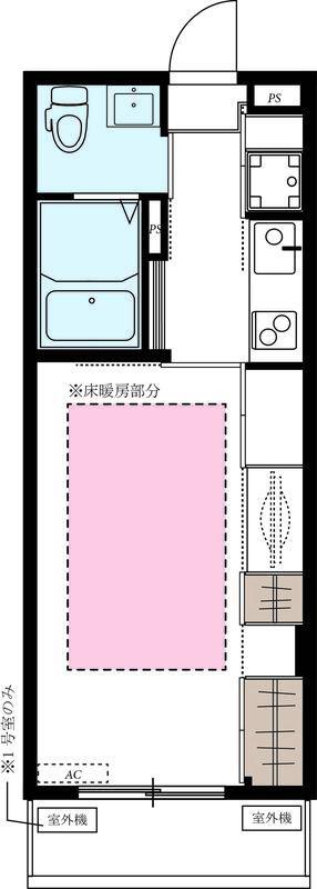 リブリ・アルカーサ(1K/3階)の間取り写真