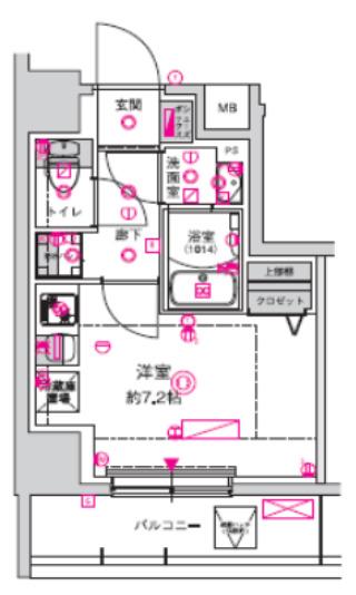 クレスト タップ 川崎港町(ワンルーム/2階)の間取り写真